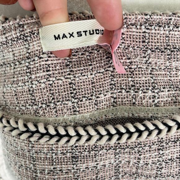 Max Studio Preppy Matching Pink White Tweet 2 Piece Set Skirt And Blouse Top M - Picture 8 of 8